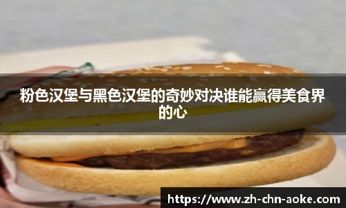 粉色汉堡与黑色汉堡的奇妙对决谁能赢得美食界的心